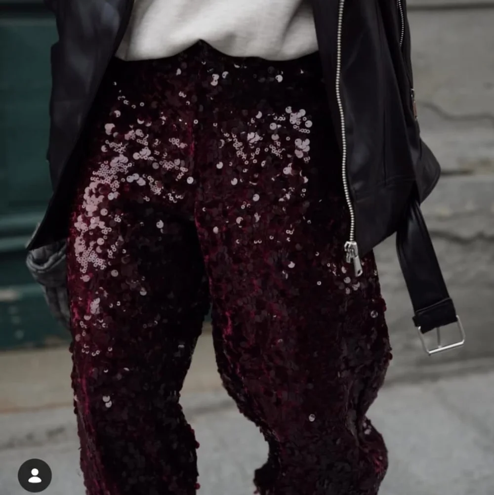 Zara SEQUIN BARREL PANTS Size S and M